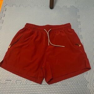 Red Drawstring Shorts
